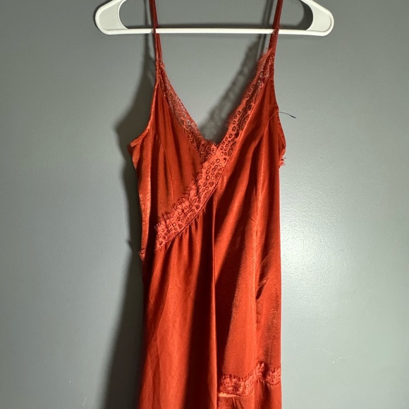 Altar'd State Red High Low Sundress with Slit - Picture 6 of 11